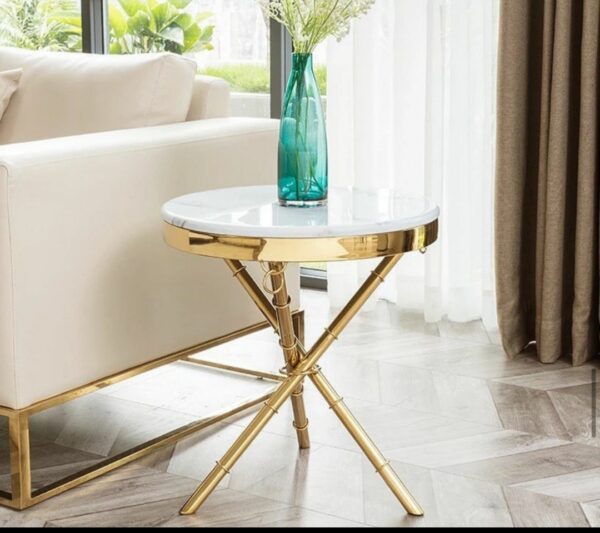 3 Legs Crossing Marble Sides Stool