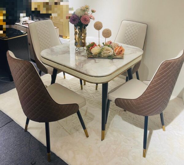 4 Seaters Luxury Marble Dining Set