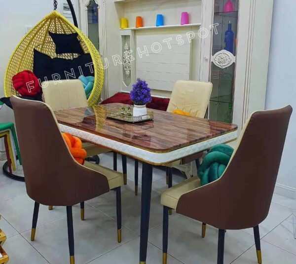 4 Seaters Marble Dining Set