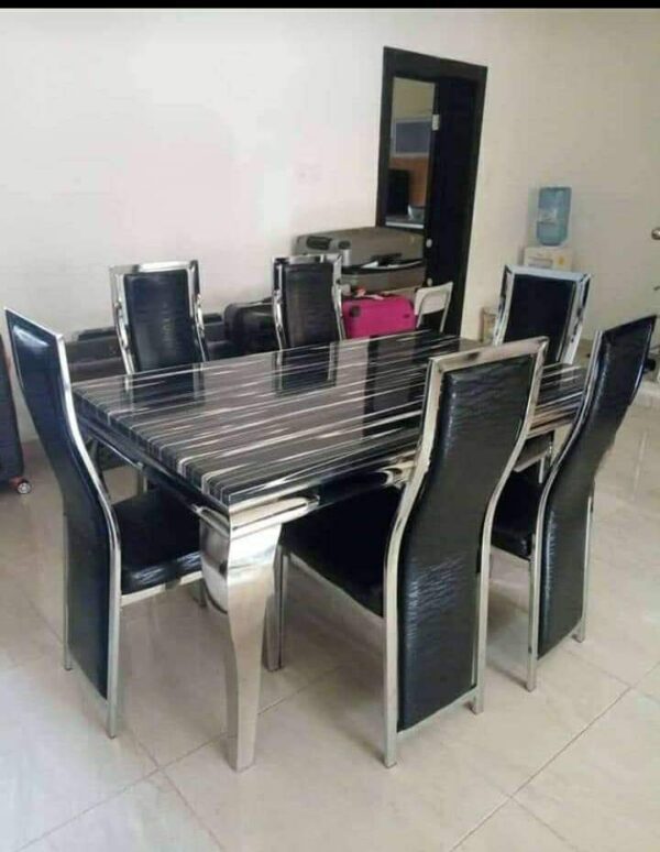 6 Seaters Animal Marble Dining Set