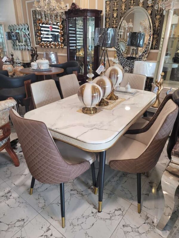 6 Seaters Exclusive Marble Dining Set