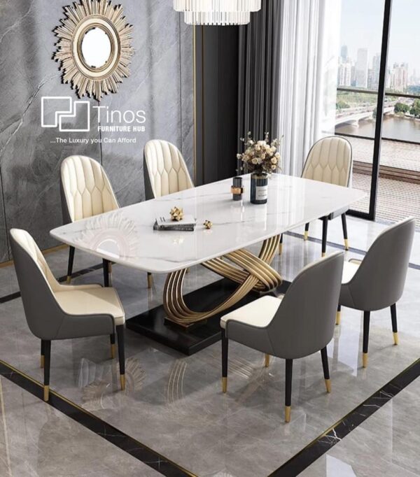 6 Seaters Luxury Marble Dining Table