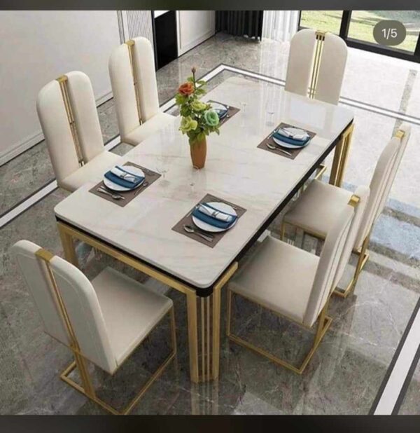 6 Seaters Luxury Modern Dining Set