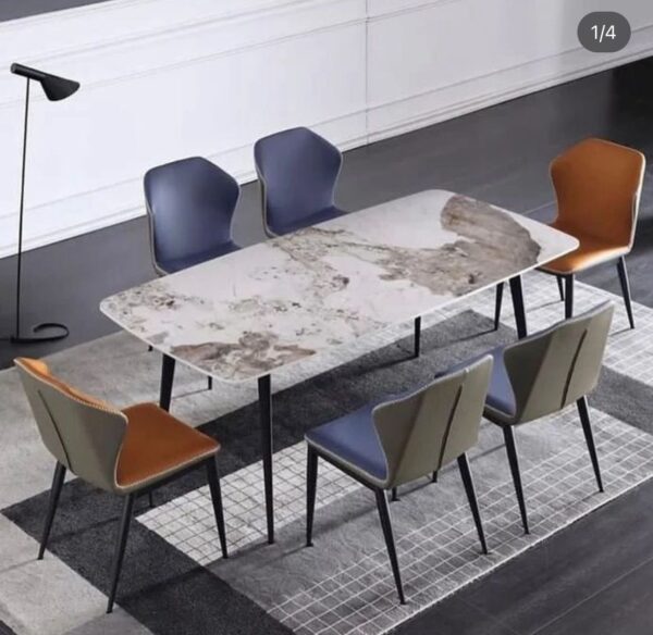 6 Seaters Modern Unique Dining Set