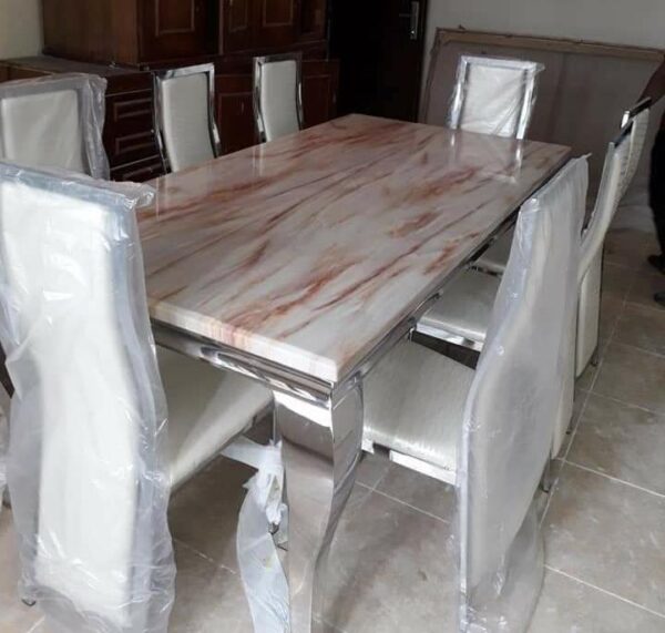 8 Seaters Animal Leg Marble Dining Set