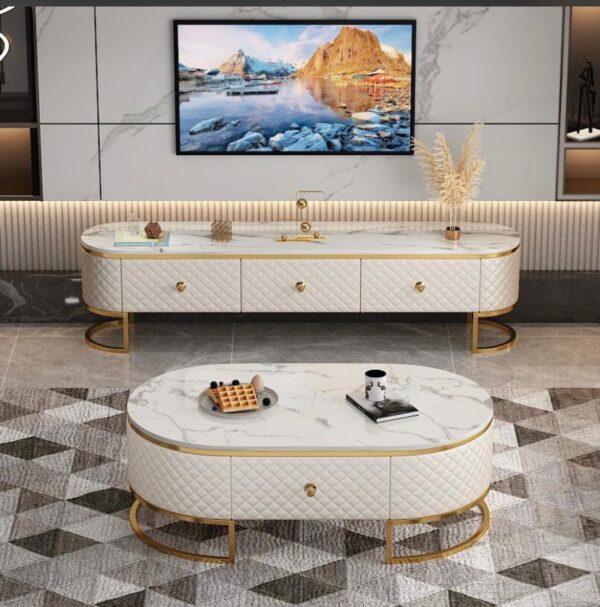 Exclusive Luxury Marbel Centre Table With Its TV Stand