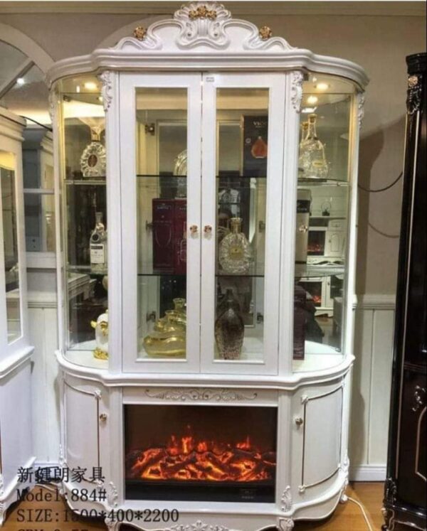 Exquisite Fireplace Wine Bar Cabinet