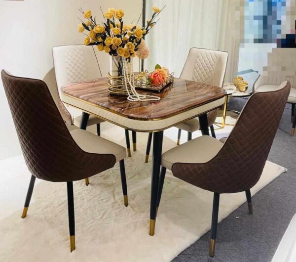 4-seater luxury marble dining set