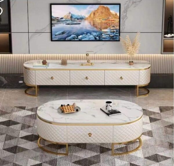 Luxury Marble Centre Table With TV Stand