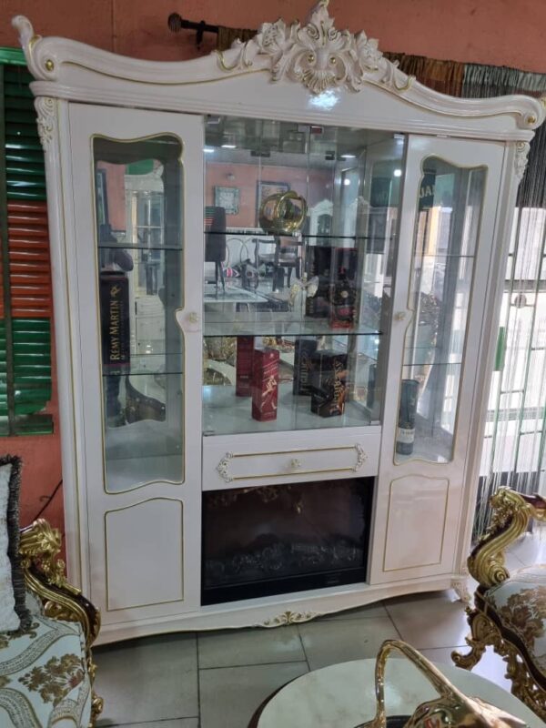 Modern Wine Bar Cabinet With Fireplace