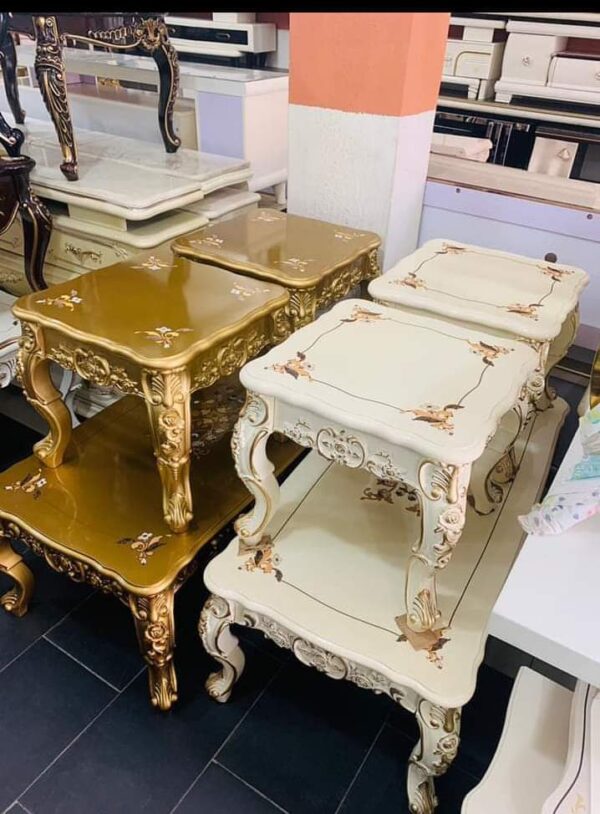 Royal Designed Wooden Centre Table With 2 Sides Stools