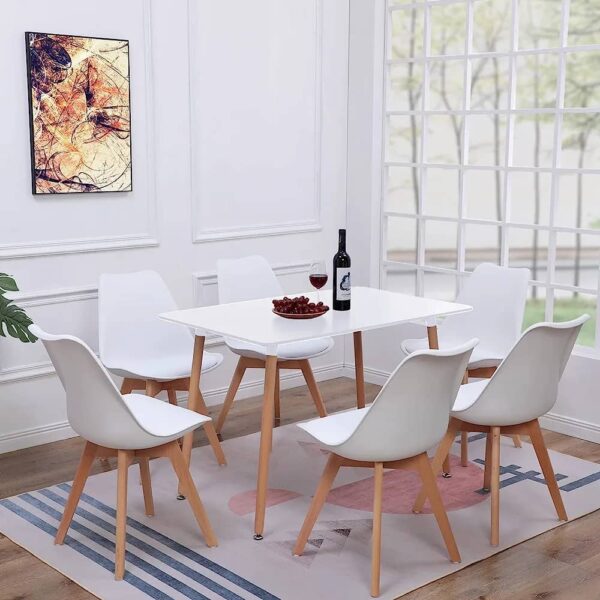 6 Seaters Modern Restaurant Dining Set